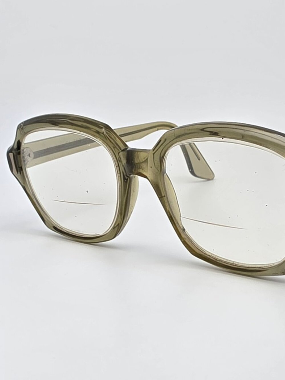 Pennsylvania Optical PI Olive Green Frame Bifocal Glass Lens Safety Glasses 50mm